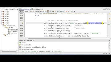 tutorial java netbeans 7.2.1 Invocación de CallableStatement