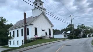 Driving through Lake Sunapee, New Hampshire