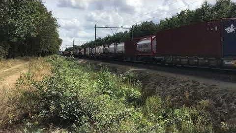 Vectron Locomotive DB Cargo With Container/Intermodal Train at Blerick the Netherlands, Sept 7-2022🚂