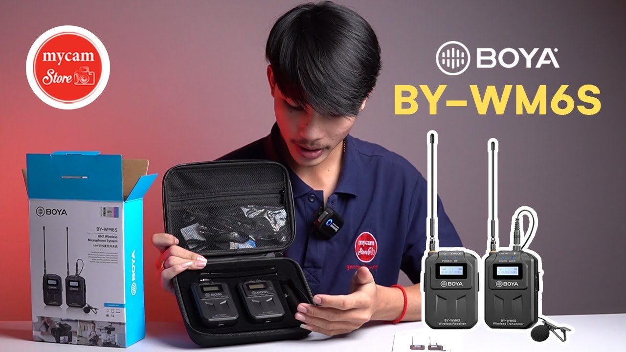 បើកប្រអប់ និង បង្ហាញ BOYA BY-WM6S | Unbox BY-WM6S | Mycam Camera Store