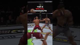Top 5 MOST BRUTAL knockouts🔥🥊 #ufc #mma #fyp