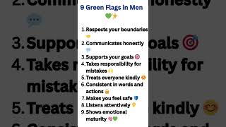 9 Green Flags in Men  Psychology facts | Human behavior | Mindset hacks #braindecode #psychology
