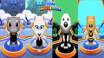TALKING TOM HERO DASH -- BLACK TOM ANGELA HANK & GINGER RUNNING IN CLASSIC RUN MIRROR MODE FAIL