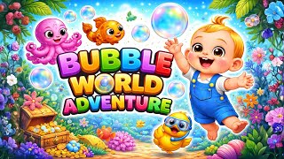 Bubble World Adventure for Babies | Toddler Bubble Magic Video #GoTinyStars #KidsLearning screenshot 4