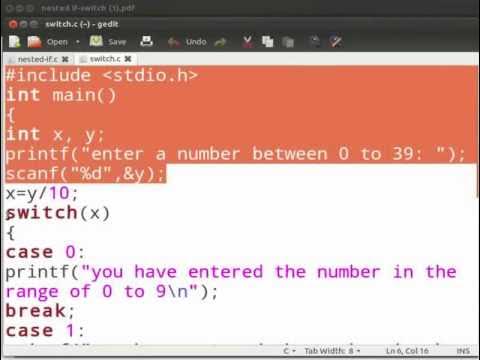 Nested If And Switch Statement - Hindi - YouTube