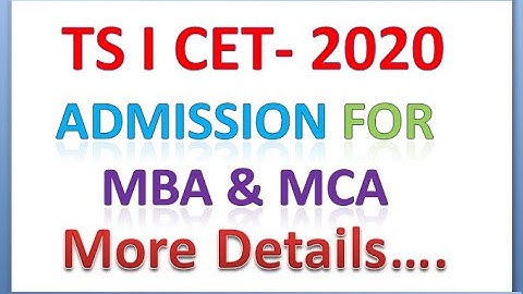 TS ICET 2020 Notification/ College Admission 2020/ Latest Notifications / My Dear Google