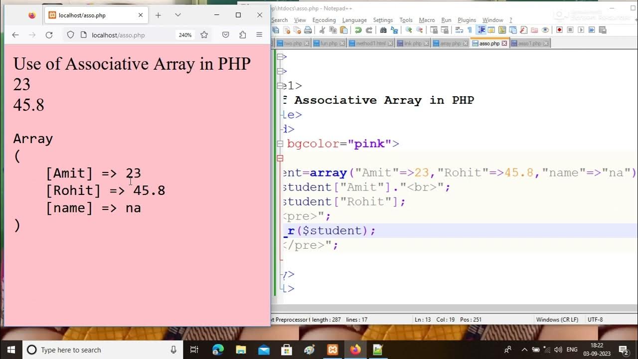 Associative ARRAY in PHP (+2 Class) - YouTube