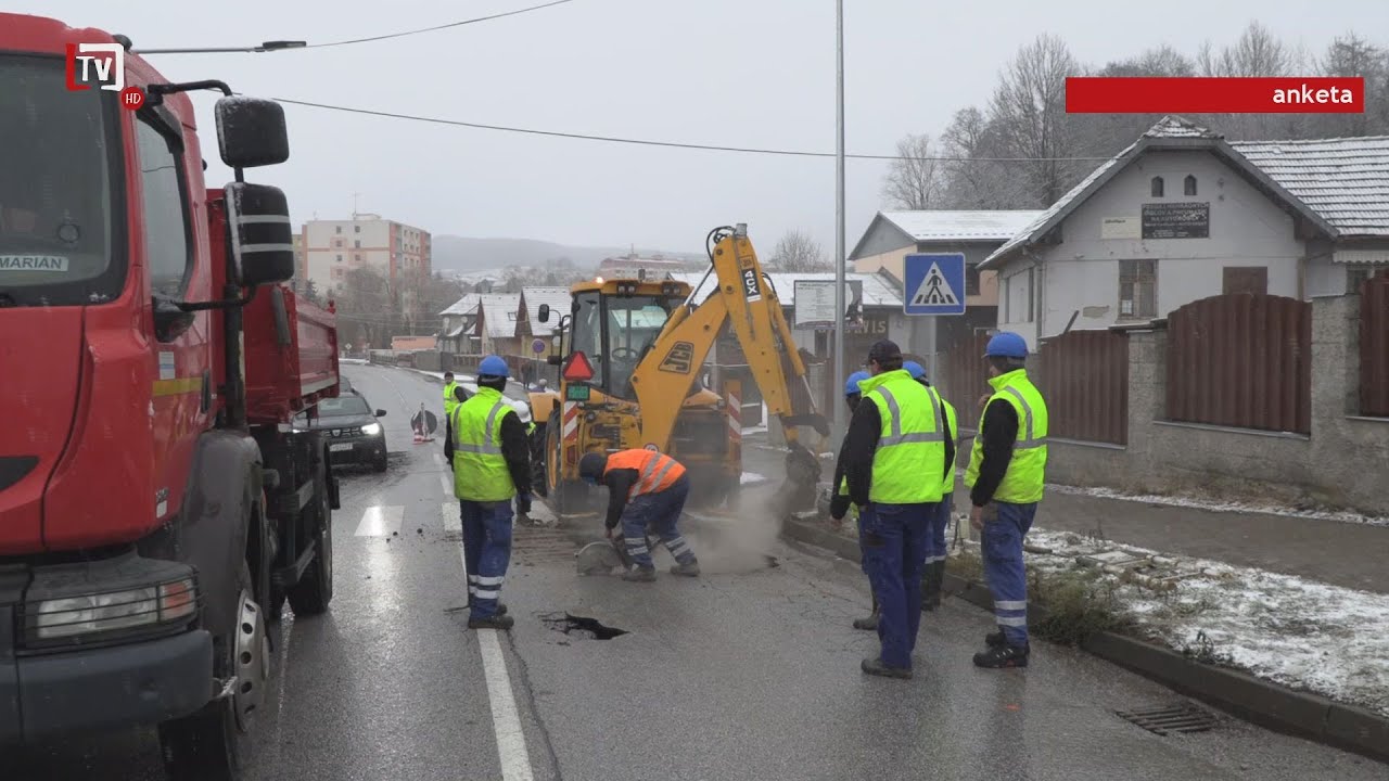 [1/02] Havária vodovodného potrubia spôsobila odstávku vody na Sídlisku západ (14. 01. 2025)