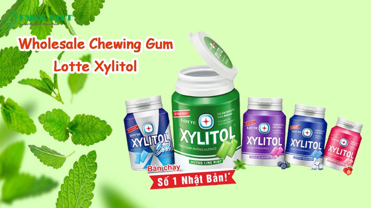 ™✓ Lotte Xylitol Chewing Gum Jar Lime Mint Wholesale