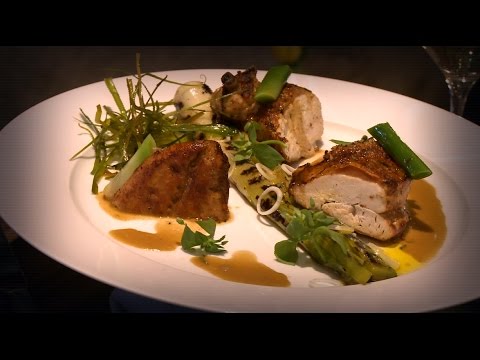 recette-:-poulet-rôti-aux-poireaux-grillés---météo-à-la-carte