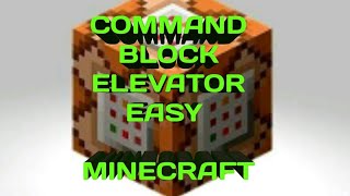 HOW TO MAKE AN ELEVATOR(with command block) | MINECRAFT