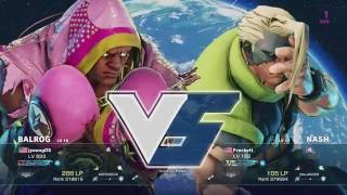 Street Fighter V Balrog vs. Nash Online Ranked Gameplay PS4