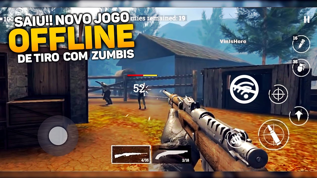 SAIU!! NOVO JOGO DE TIRO OFFLINE | PARA ANDROID - CROSSFIRE SURVIVAL ZOMBIE SHOOTER GAMEPLAY