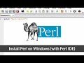 Download and install perl ide on windows run in command prompt