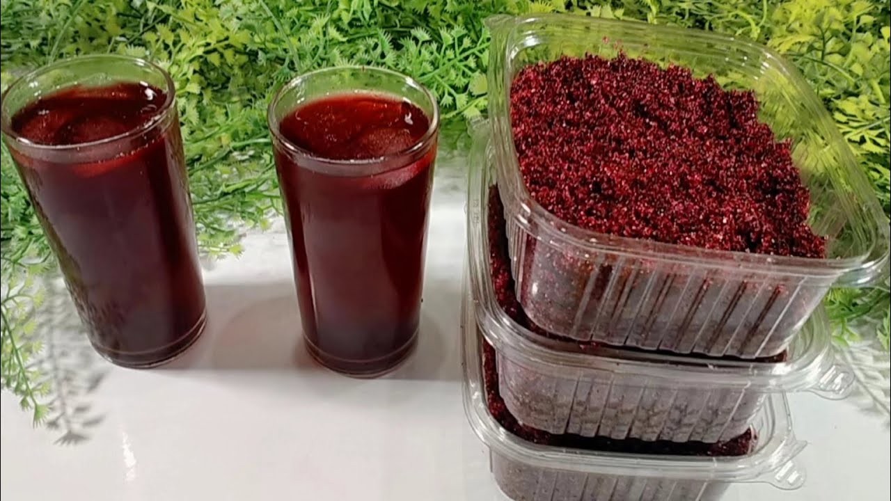 بودرة العناب او الكراكدية😋 في خمس دقائق احلى واسرع مشروب باردفي رمضان ٢٠٢٤👍