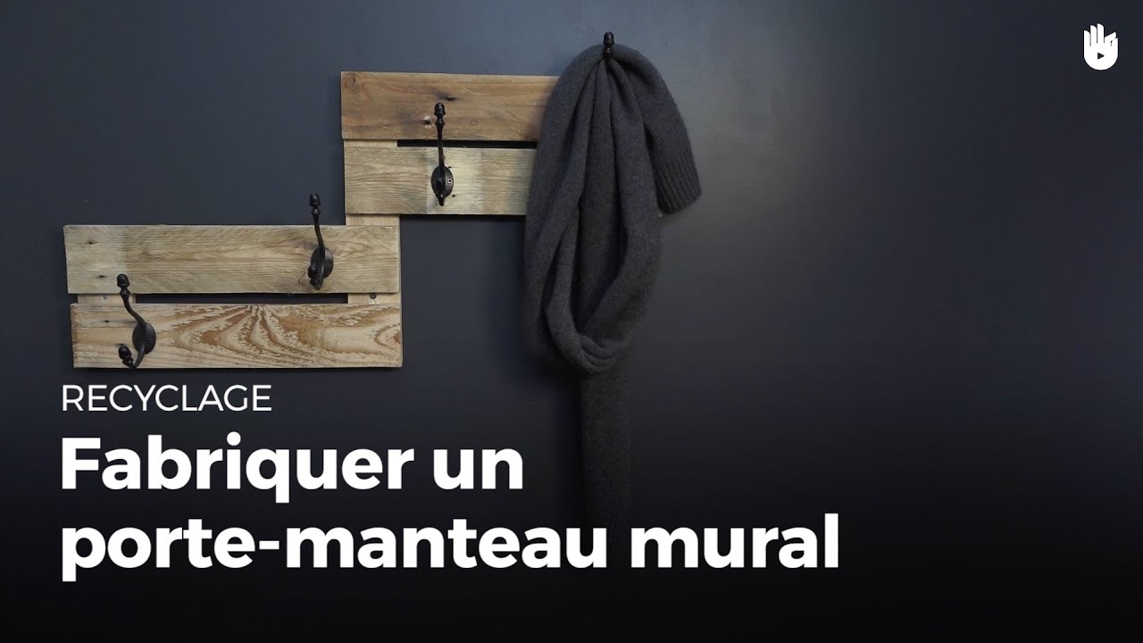 Fabriquer un porte-manteaux mural en palette  Recycler - YouTube