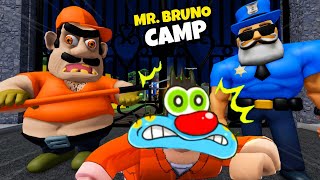 OGGY TRY TO ESCAPE FROM MR. BRUNO CAMP IN ROBLOX