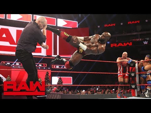 Angle, Roode, Gable & Crews vs. Corbin - No Disqualification Handicap Match: Raw, Dec. 17, 2018