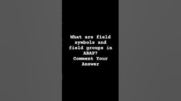 SAP ABAP Interview Question ❓ #abap #sapabap