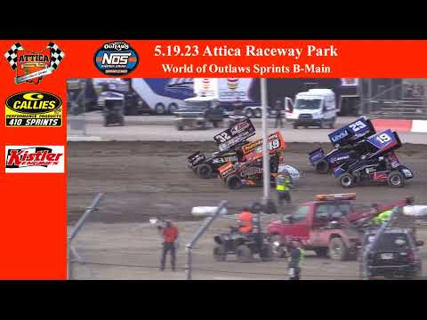 Friday May 19th 2023 | World of Outlaws Sprints B-Main | Attica Raceway Park