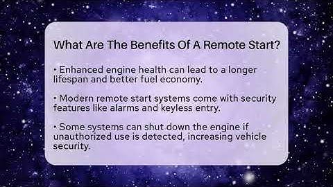 What Are The Benefits Of A Remote Start? - Talking Tech Trends