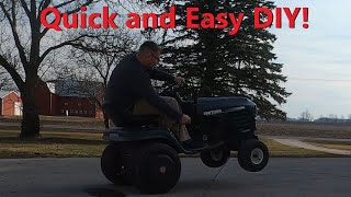 Easy pulley swap and front lift on  the Craftsman LT1000!