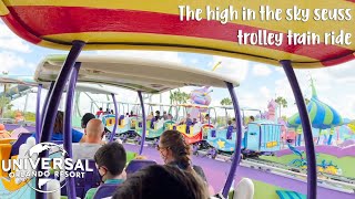 The High in the Sky Seuss Trolley Train Ride! Universal Studios Islands of Adventure Full Ride POV