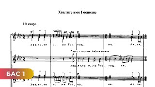 Хвалите Имя Господне - С.рахманинов (Бас 1) Piano
