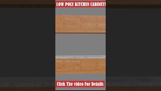 Low-Poly Wooden Kitchen Cabinets | Blender 3D Model #shorts #3dmodeling #lowpoly #3d#store #gamedev