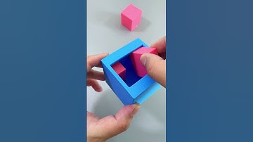 Can you put the three pieces into the box?#Puzzles #IQ #iqtest