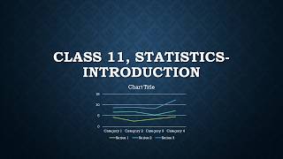 Class 11, Statistics, Chapter 1- Introduction