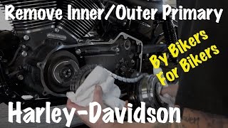 Harley Inner & Outer Primary Housing, Clutch, Compensator Sprocket, Chain Removal-DIY screenshot 2