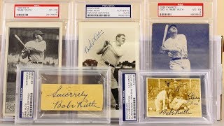 Babe Ruth Baseball Cards Babe Ruth Signed Autograph Colllection With Lou Gehrig And Foxx