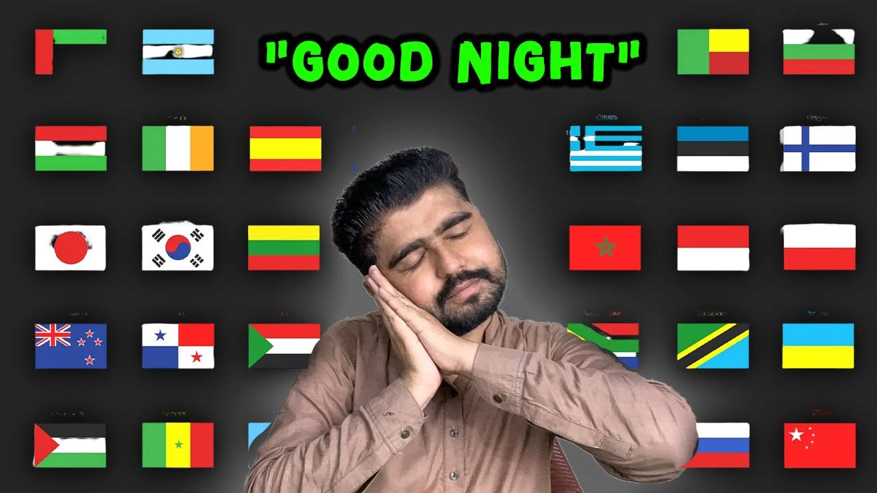 ASMR Good Night word in 60 Different Languages - Mouth Sound For Sleep