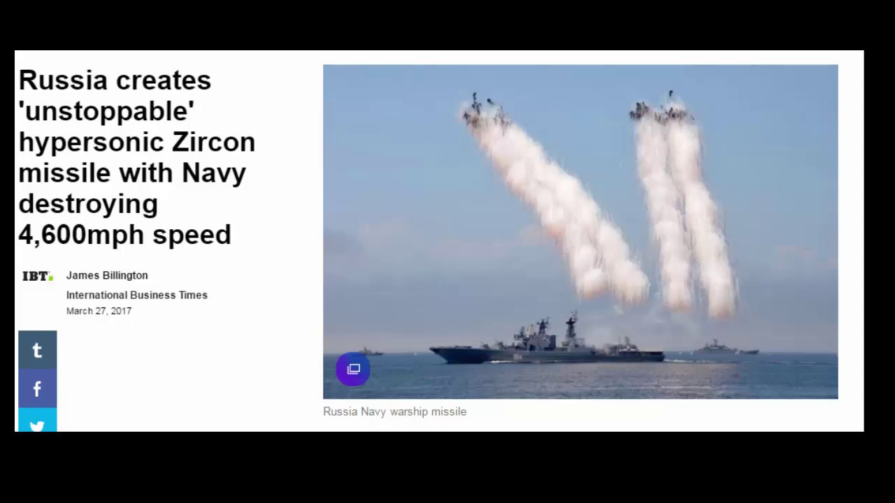 Russia creates 'unstoppable' hypersonic Zircon missile with Navy ...