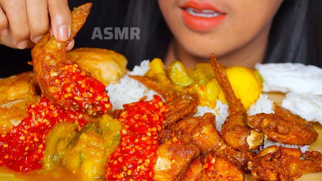 ASMR AYAM GORENG ||ASMR FOOD EATING SPICY #ASMR #asmrsounds #asmrvideo 