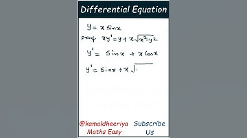 Differential Equations Class 12 Term 2 Shorts part 5 ‎@Kamaldheeriya Maths easy 