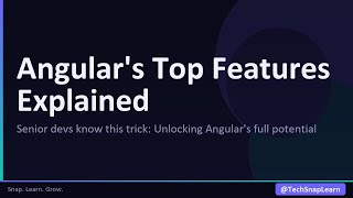 Angular Features Explained in 60 Sec | Angular Tutorial for Beginners