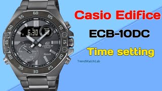How to setting time Casio Edifice ECB-10DC (5618).
