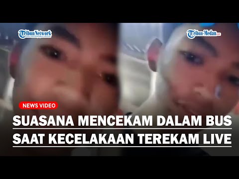 TERIAKAN HISTERIS Siswa Terekam Live TikTok Saat Detik-Detik Kecelakaan Bus di Ciater Subang