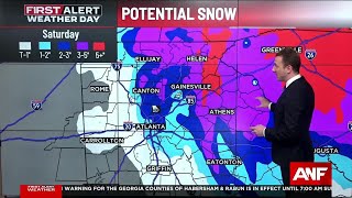 First Alert Forecast: Snow moving into north Georgia