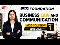 CMA FOUNDATION LAW MCQ ANSWERS | JUNE 2026 EXAM | PAPER 1 | LAW & COMMUNICATION | GYAN SAGAR CLASSES
