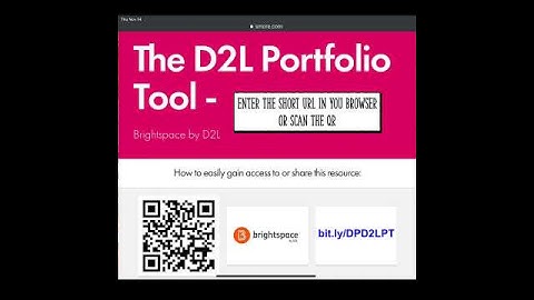Brightspace Portfolio Set Up for Teachers