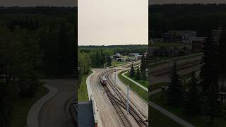 Streetcar vs Drone (DJI Neo 2) (Short) #DJINeo2 #YEGStreetcar #FortEdmontonPark