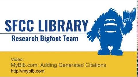 MyBib: Adding Other Generated Citations to Your MyBib Project