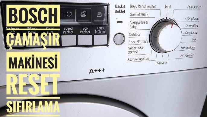 Reset y Diagnóstico lavadora Bosch (Fabricadas en 2014)
