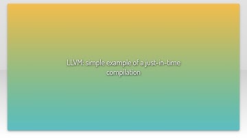 LLVM: simple example of a just-in-time compilation