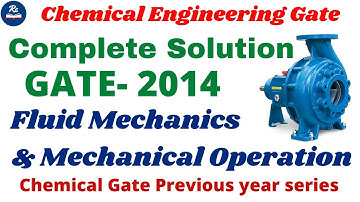Fluid Mechanics gate chemical engineering | Previous year solution |GATE- 2014