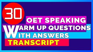 OET SPEAKING WARM-UP QUESTIONS WITH ANSWERS TRANSCRIPT - SPEAK WITH MIHIRAA screenshot 3