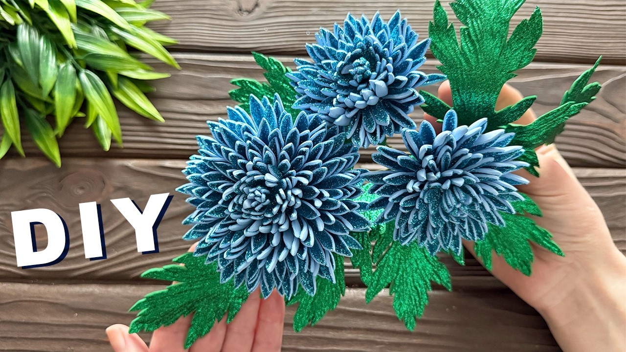 WoW! How to Make a Beautiful Chrysanthemum from EVA Foam DIY Flower Tutorial
